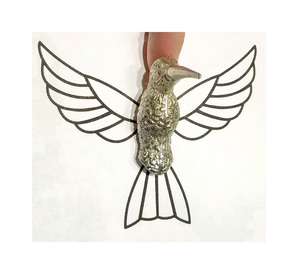 Hummingbird Figurine. Stained Glass Foil Project. Patterns & Steel Woo ...