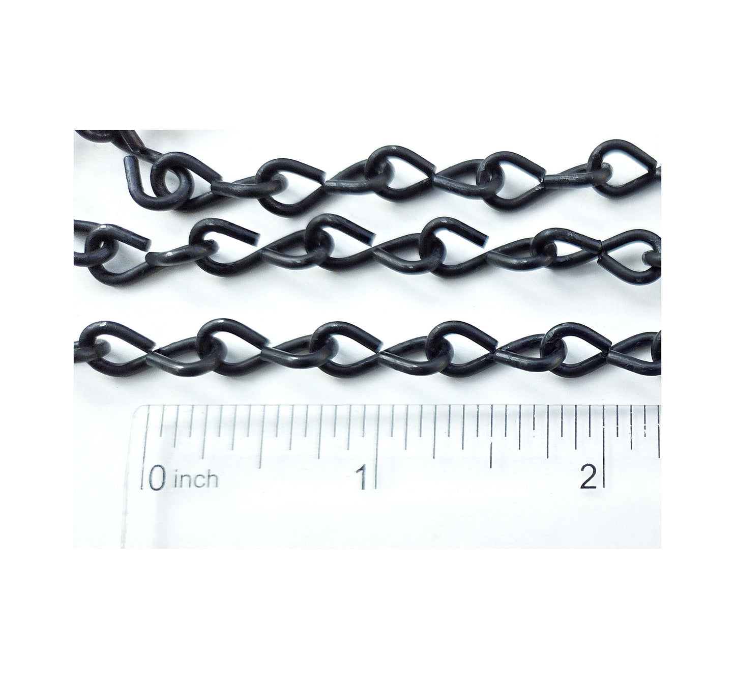 Jack Chain for Stained Glass. Hang Large Suncatchers & Medium Size Panels. Black Metal, 16 gauge. Rated 10 Pounds strength.