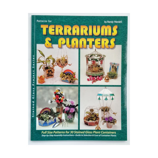 Terrariums & Planters Stained Glass Book. Design Ideas, 30 projects, 68 pages. Beginner or Advanced. Photoframes, Boxes, 3 Dimensional.